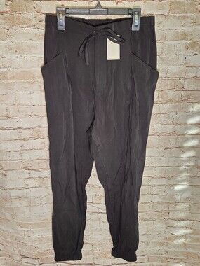 Elodie Black Rayon Zip Jogger Pants Size Small NWT